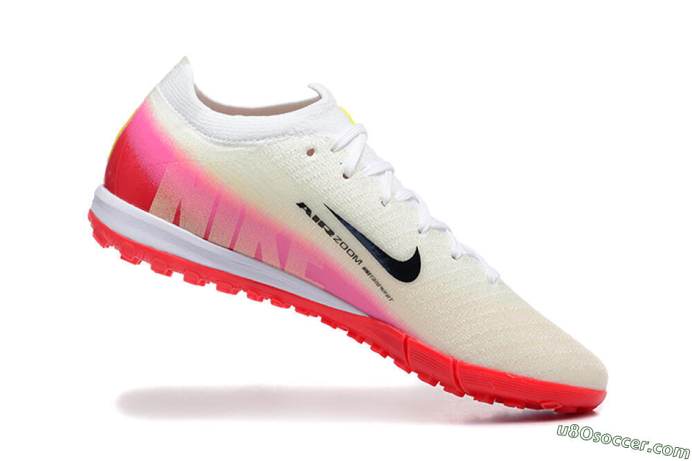 Nike Air Zoom Mercurial Vapor 16 Elite TF Artificial Turf Soccer Shoes - Beige/Black/Pink 7