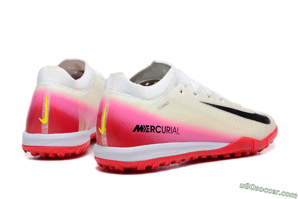 Nike Air Zoom Mercurial Vapor 16 Elite TF Artificial Turf Soccer Shoes - Beige/Black/Pink 9