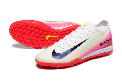 Nike Air Zoom Mercurial Vapor 16 Elite TF Artificial Turf Soccer Shoes - Beige/Black/Pink