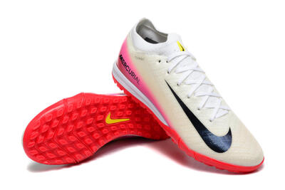 Nike Air Zoom Mercurial Vapor 16 Elite TF Artificial Turf Soccer Shoes - Beige/Black/Pink