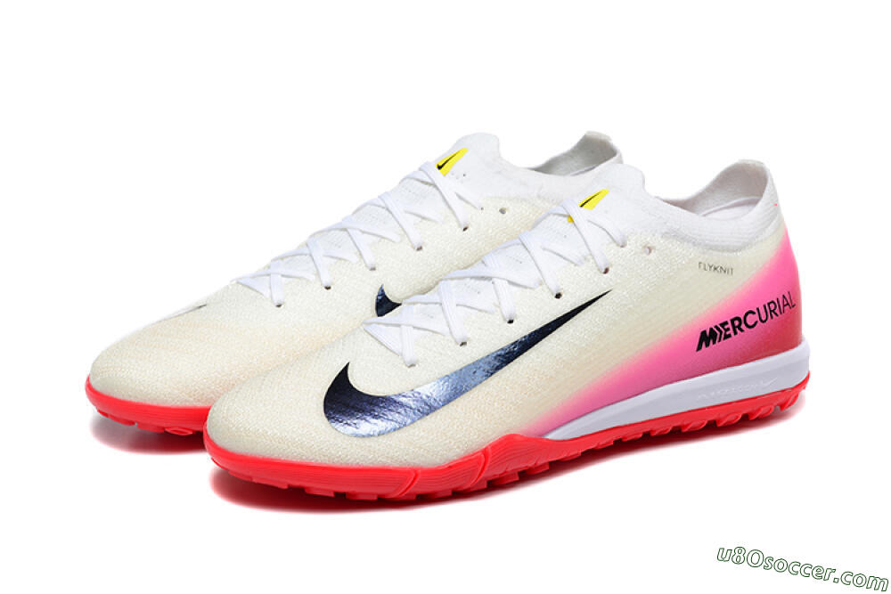 Nike Air Zoom Mercurial Vapor 16 Elite TF Artificial Turf Soccer Shoes - Beige/Black/Pink 5