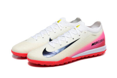Nike Air Zoom Mercurial Vapor 16 Elite TF Artificial Turf Soccer Shoes - Beige/Black/Pink
