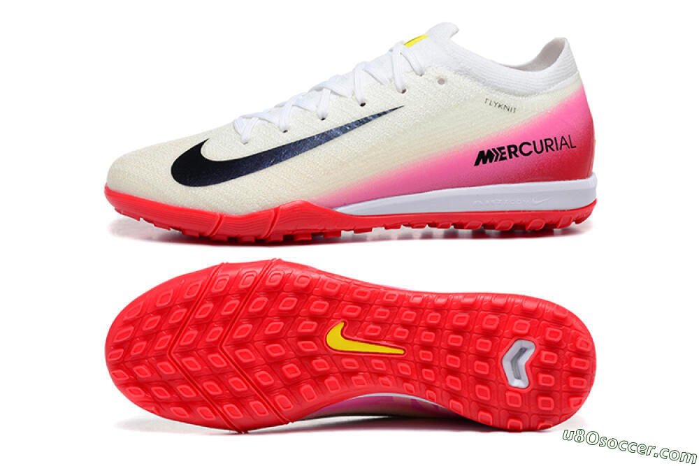 Nike Air Zoom Mercurial Vapor 16 Elite TF Artificial Turf Soccer Shoes - Beige/Black/Pink 0