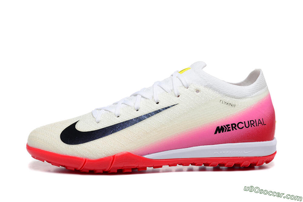 Nike Air Zoom Mercurial Vapor 16 Elite TF Artificial Turf Soccer Shoes - Beige/Black/Pink 2