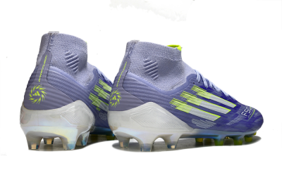 Adidas F50 Elite Mid FG Firm Ground Soccer Cleats - Purple/Silver/Yellow