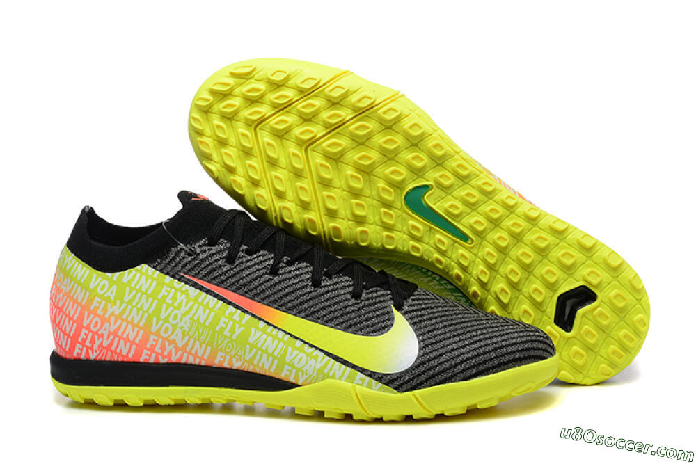 Nike Air Zoom Mercurial Vapor 16 Elite TF Artificial Turf Soccer Shoes - Black/Yellow/Red 1