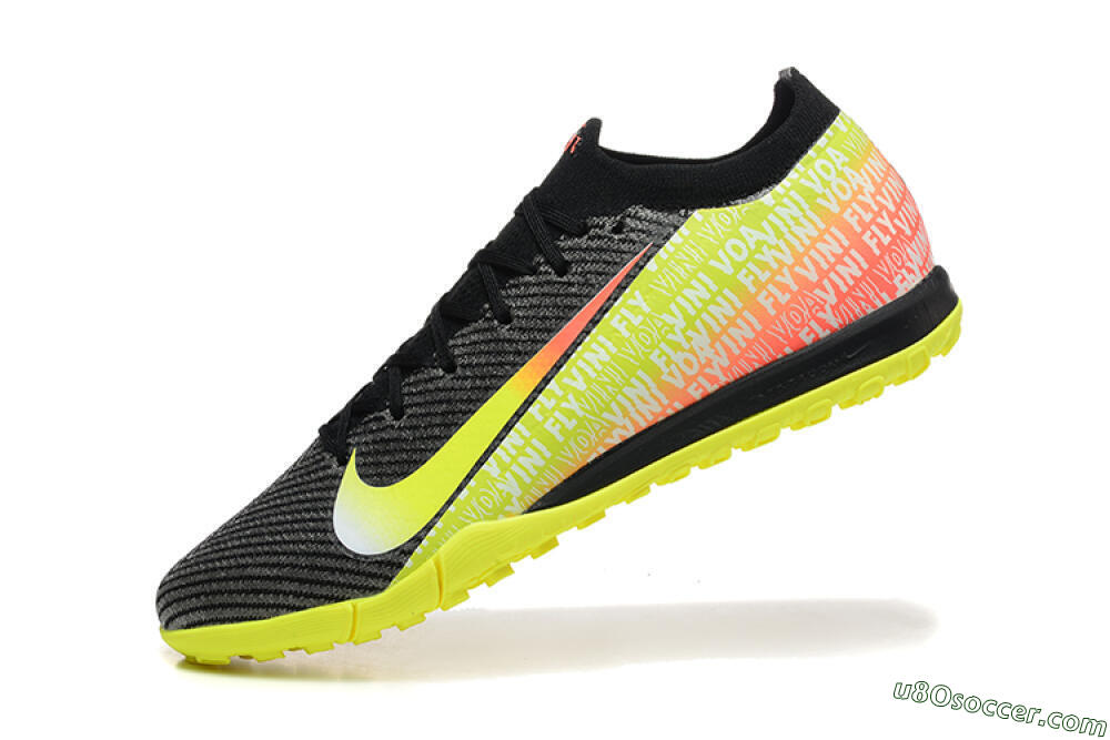 Nike Air Zoom Mercurial Vapor 16 Elite TF Artificial Turf Soccer Shoes - Black/Yellow/Red 8