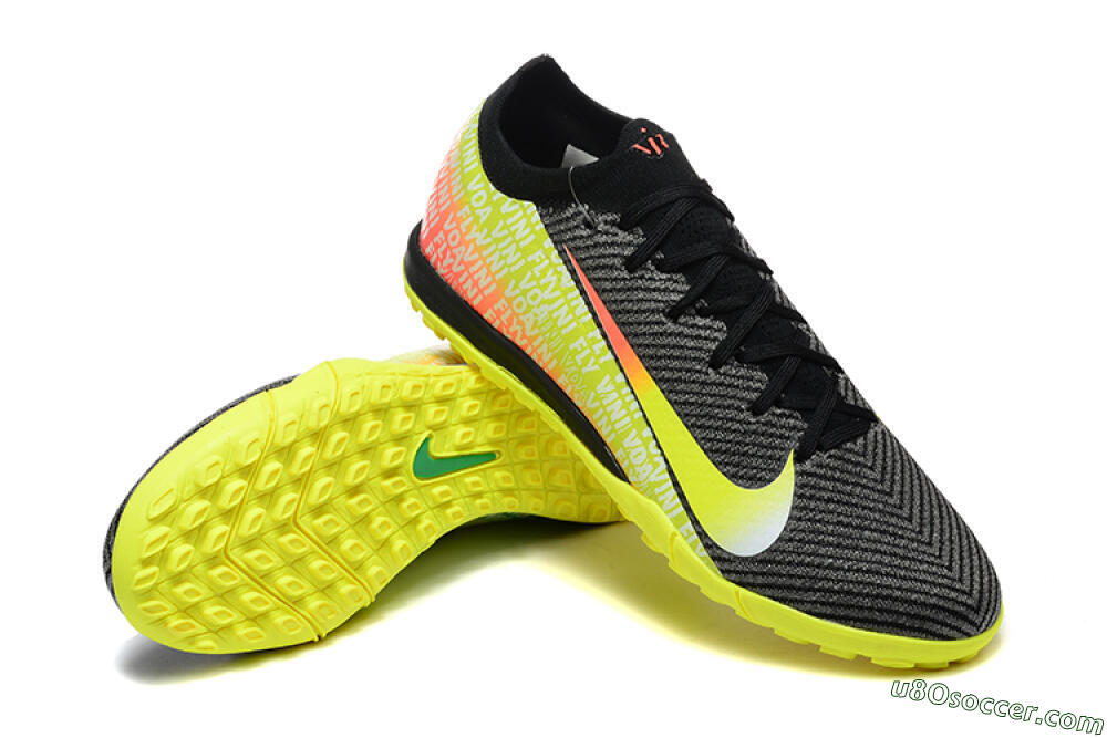 Nike Air Zoom Mercurial Vapor 16 Elite TF Artificial Turf Soccer Shoes - Black/Yellow/Red 4