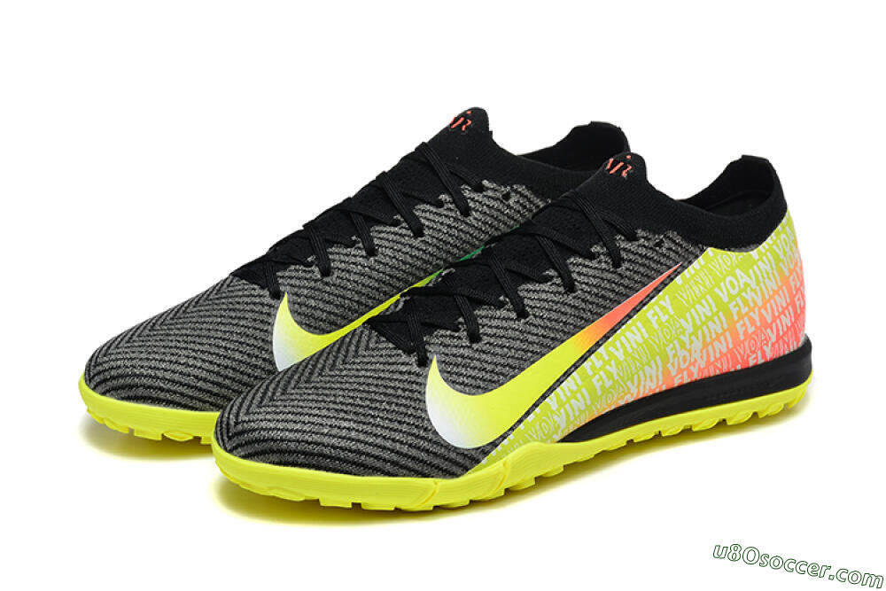 Nike Air Zoom Mercurial Vapor 16 Elite TF Artificial Turf Soccer Shoes - Black/Yellow/Red 5