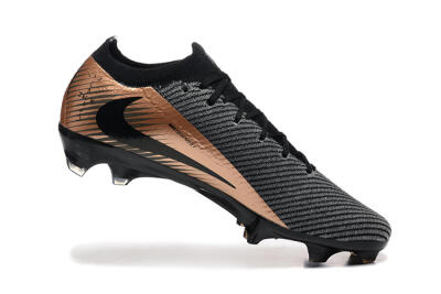 Nike Air Zoom Mercurial Vapor 16 Elite FG Firm Ground Soccer Cleats - Grey/Black/Gold