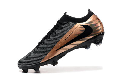 Nike Air Zoom Mercurial Vapor 16 Elite FG Firm Ground Soccer Cleats - Grey/Black/Gold