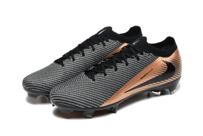 Nike Air Zoom Mercurial Vapor 16 Elite FG Firm Ground Soccer Cleats - Grey/Black/Gold