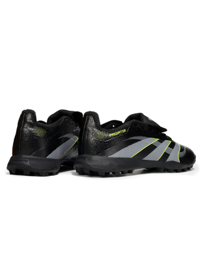 Adidas Predator 25 Elite Foldover Tongue TF Artificial Turf Soccer Shoes - Black/Grey/Yellow