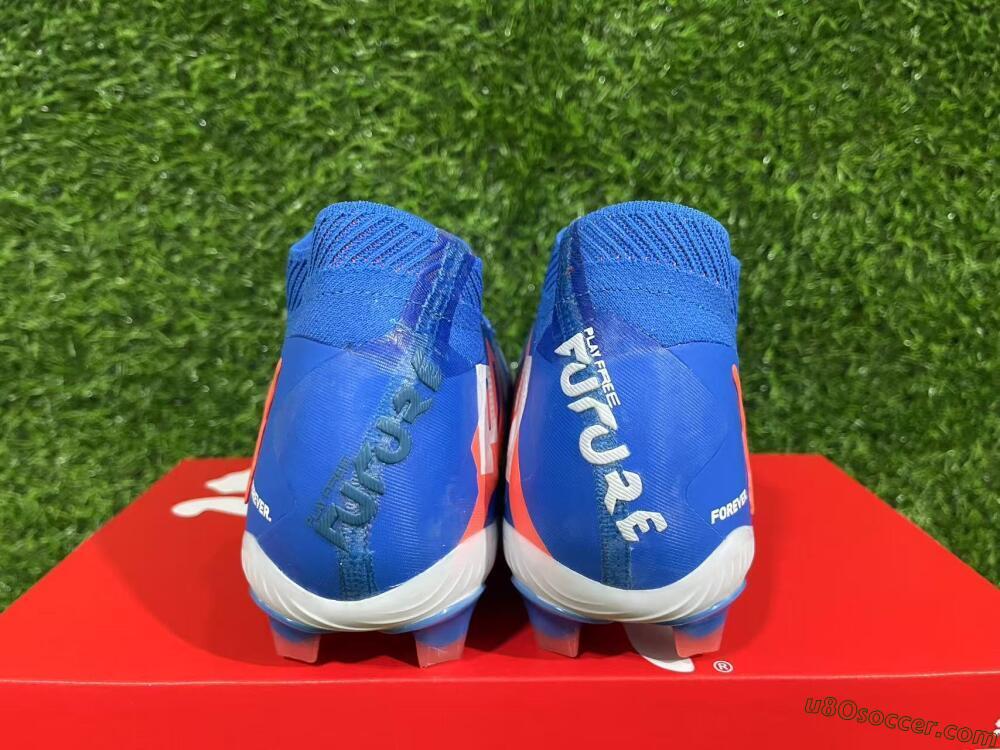 Puma Future 8 Ultimate FG Firm Ground Soccer Cleats - Blue/Silver/Red