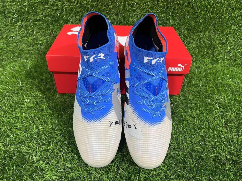 Puma Future 8 Ultimate FG Firm Ground Soccer Cleats - Blue/Silver/Red