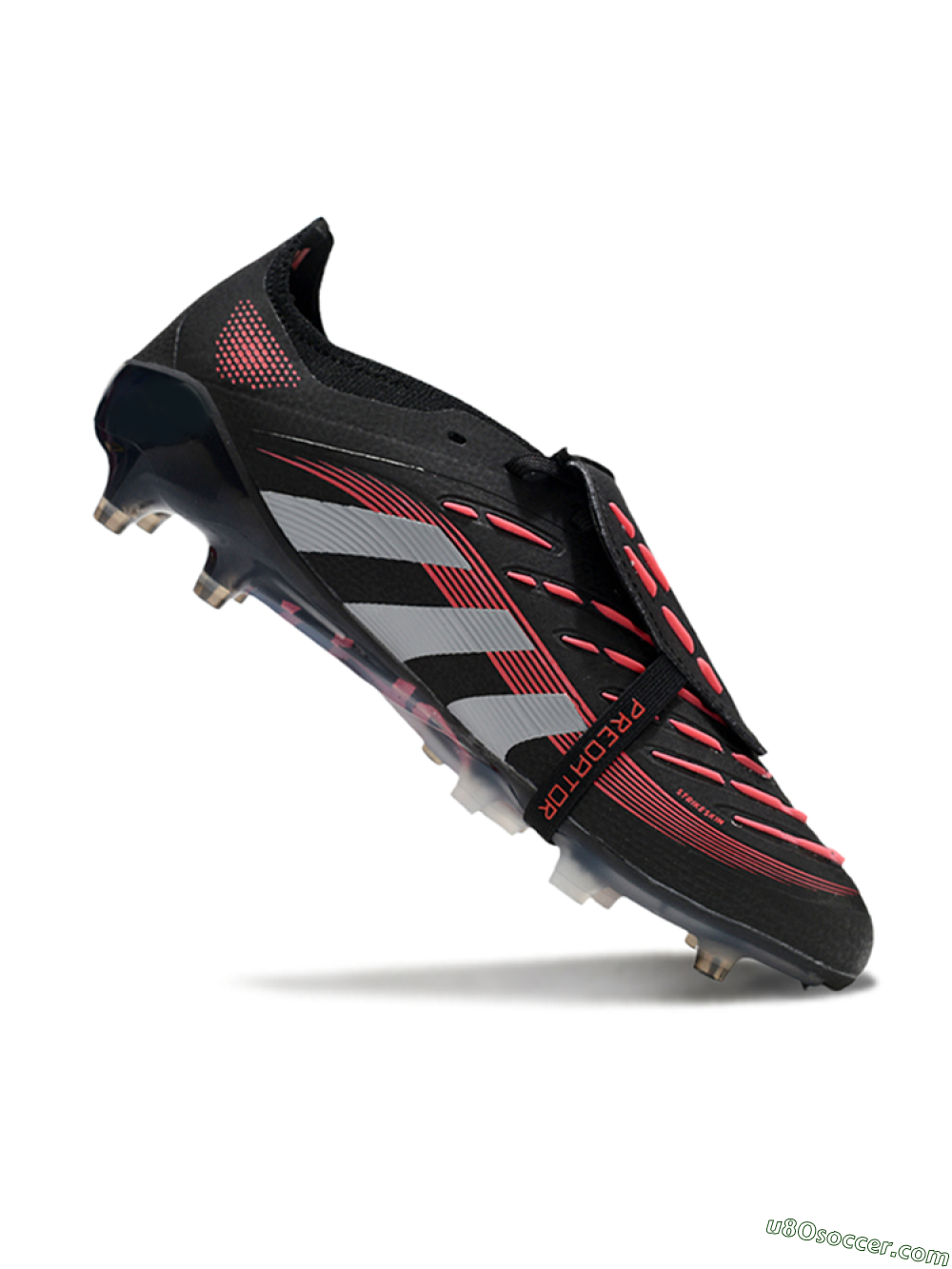 Adidas Predator 25 Elite Foldover Tongue FG Firm Ground Soccer Cleats - Black/Grey/Red 4