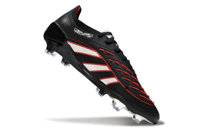 Adidas Predator 25 Elite FG Firm Ground Soccer Cleats - Black/Silver/Red