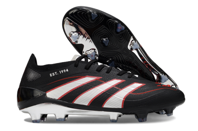 Adidas Predator 25 Elite FG Firm Ground Soccer Cleats - Black/Silver/Red