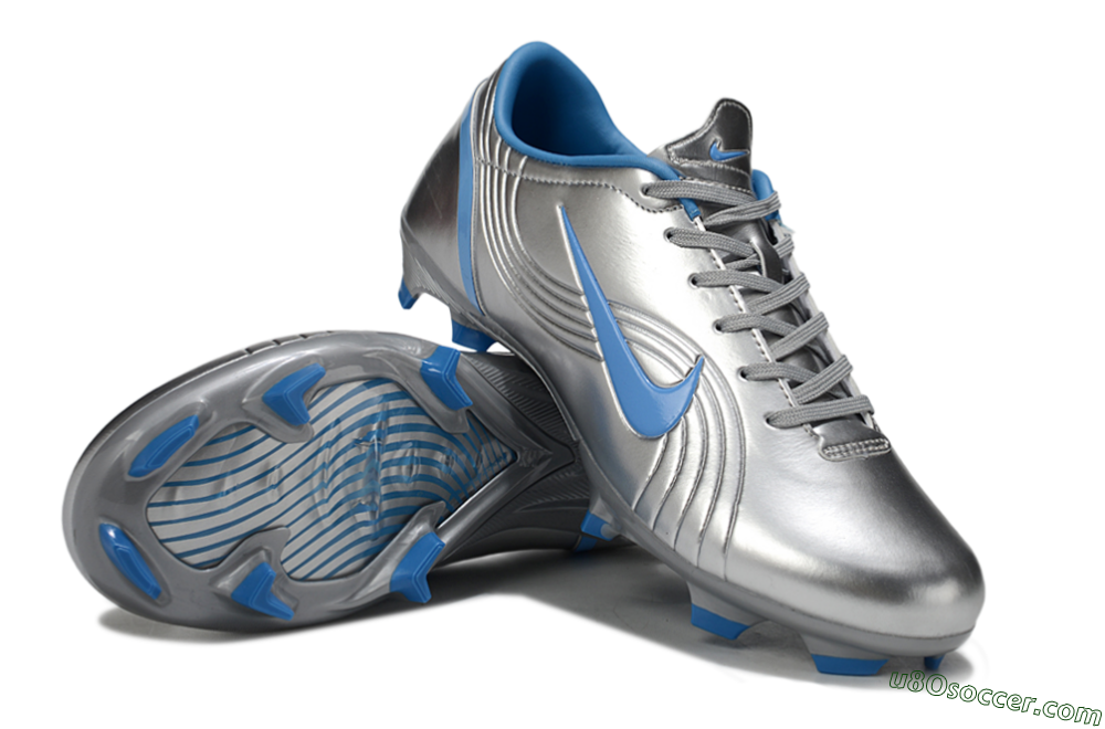 Nike Mercurial Vapor 1 Elite FG Firm Ground Soccer Cleats - Silver/Blue 3