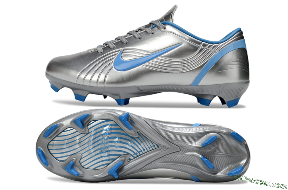 Nike Mercurial Vapor 1 Elite FG Firm Ground Soccer Cleats - Silver/Blue 0