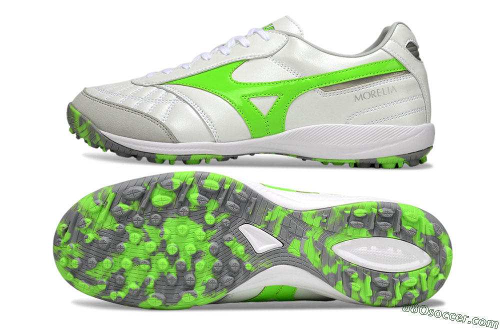 Mizuno Morelia Neo 4 TF Artificial Turf Soccer Shoes - Beige/Grey/Yellow 0