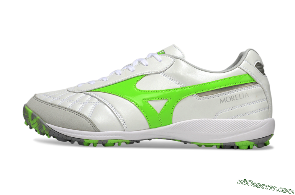 Mizuno Morelia Neo 4 TF Artificial Turf Soccer Shoes - Beige/Grey/Yellow 2