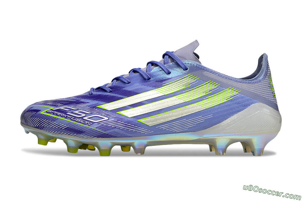 Adidas F50 Elite FG Firm Ground Soccer Cleats - Purple/Silver/Yellow 2