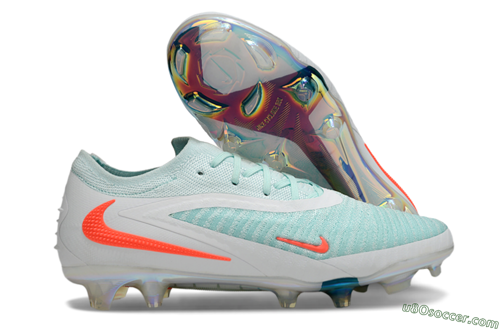 Nike Phantom 6 Low Elite FG Firm Ground Soccer Cleats - Jade/White/Red 1