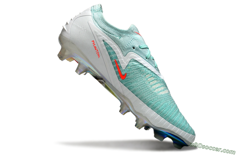 Nike Phantom 6 Low Elite FG Firm Ground Soccer Cleats - Jade/White/Red 4
