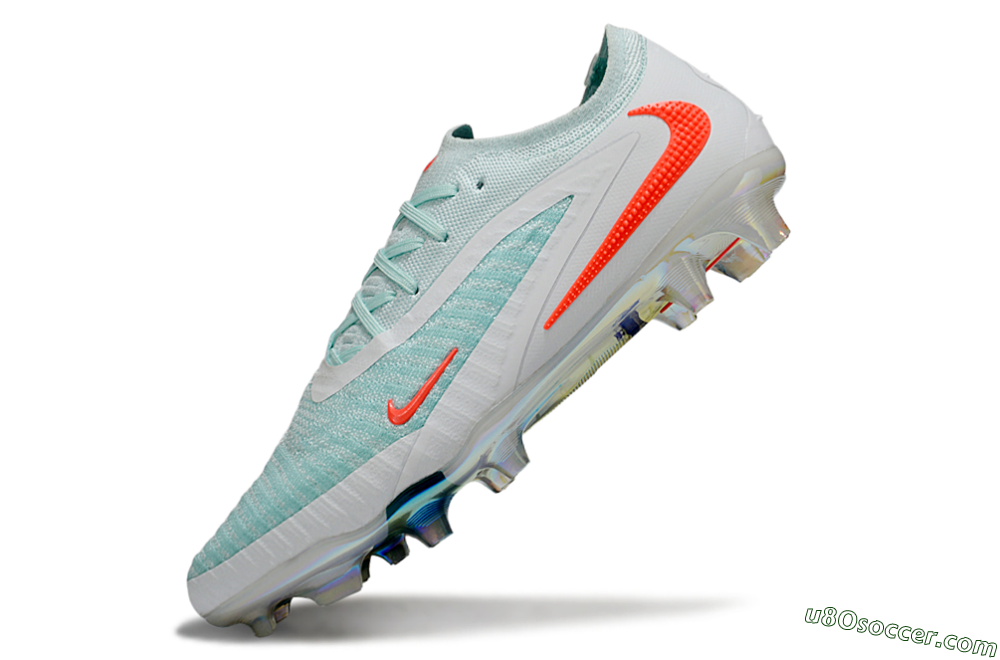 Nike Phantom 6 Low Elite FG Firm Ground Soccer Cleats - Jade/White/Red 5