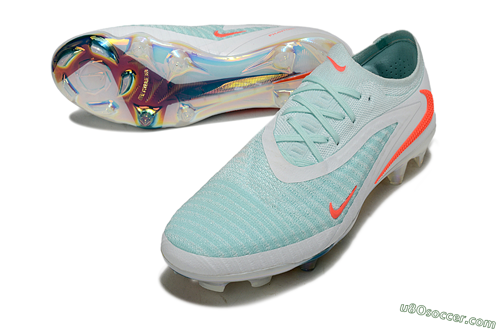 Nike Phantom 6 Low Elite FG Firm Ground Soccer Cleats - Jade/White/Red 3