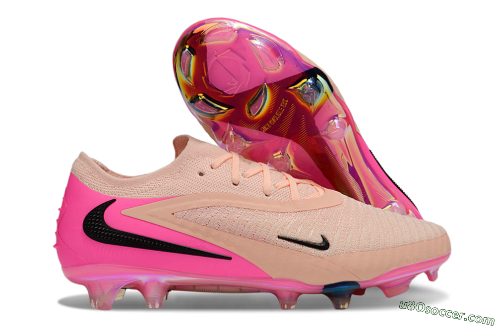Nike Phantom 6 Low Elite FG Firm Ground Soccer Cleats - Pink/Black/Gold 1