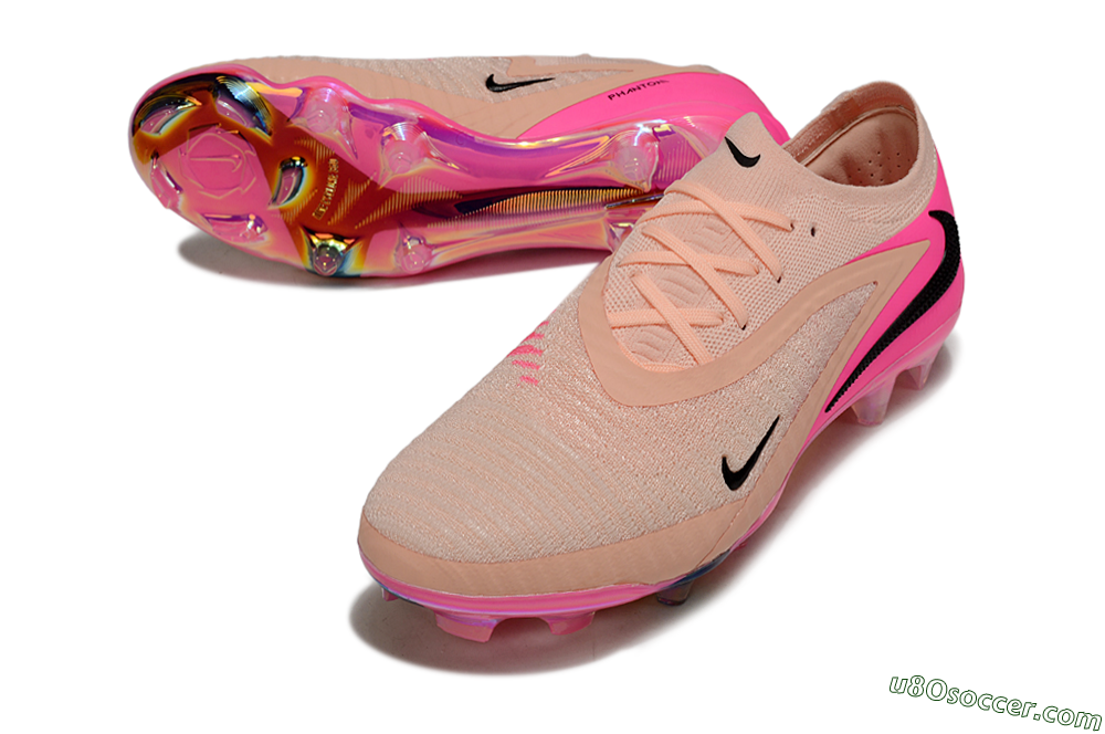 Nike Phantom 6 Low Elite FG Firm Ground Soccer Cleats - Pink/Black/Gold 3