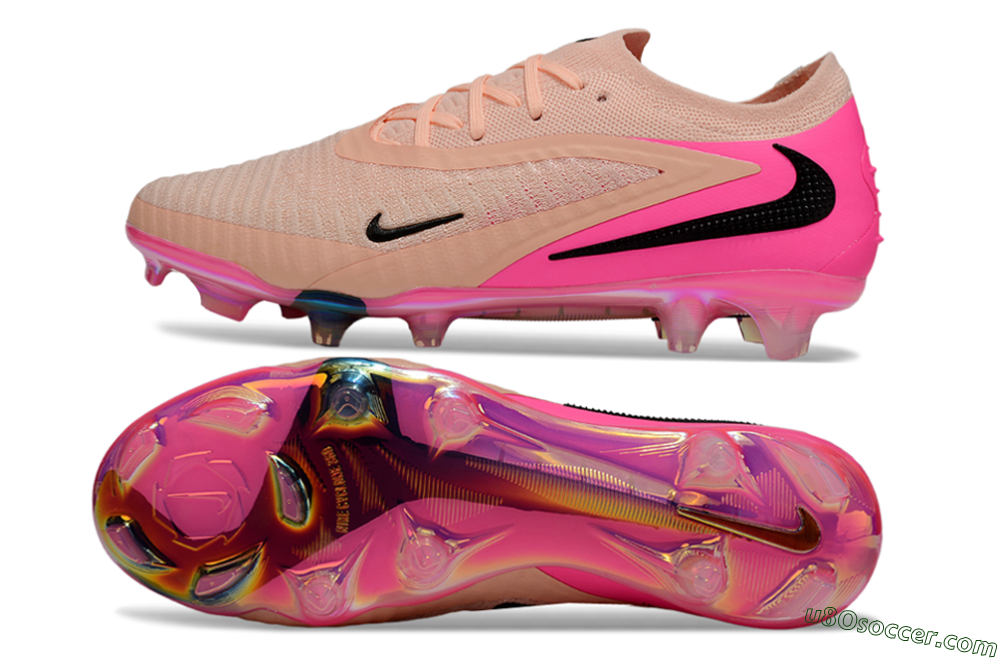 Nike Phantom 6 Low Elite FG Firm Ground Soccer Cleats - Pink/Black/Gold 0