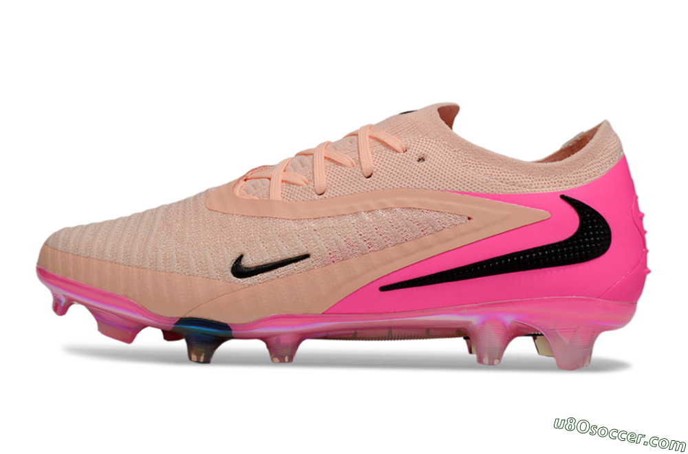 Nike Phantom 6 Low Elite FG Firm Ground Soccer Cleats - Pink/Black/Gold 2
