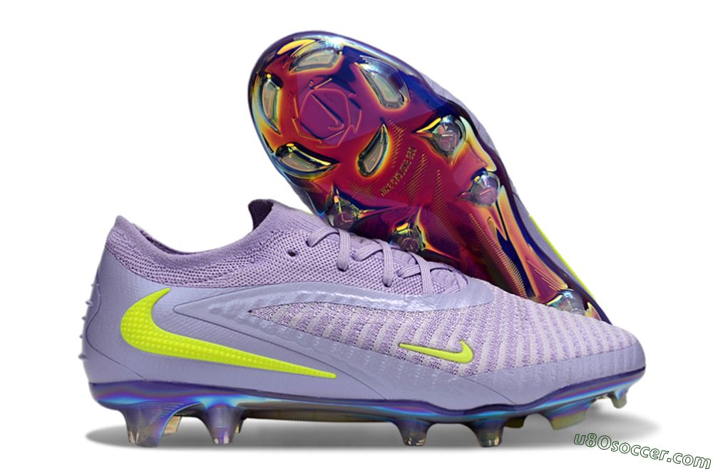 Nike Phantom 6 Low Elite FG Firm Ground Soccer Cleats - Purple/Yellow/Gold 1