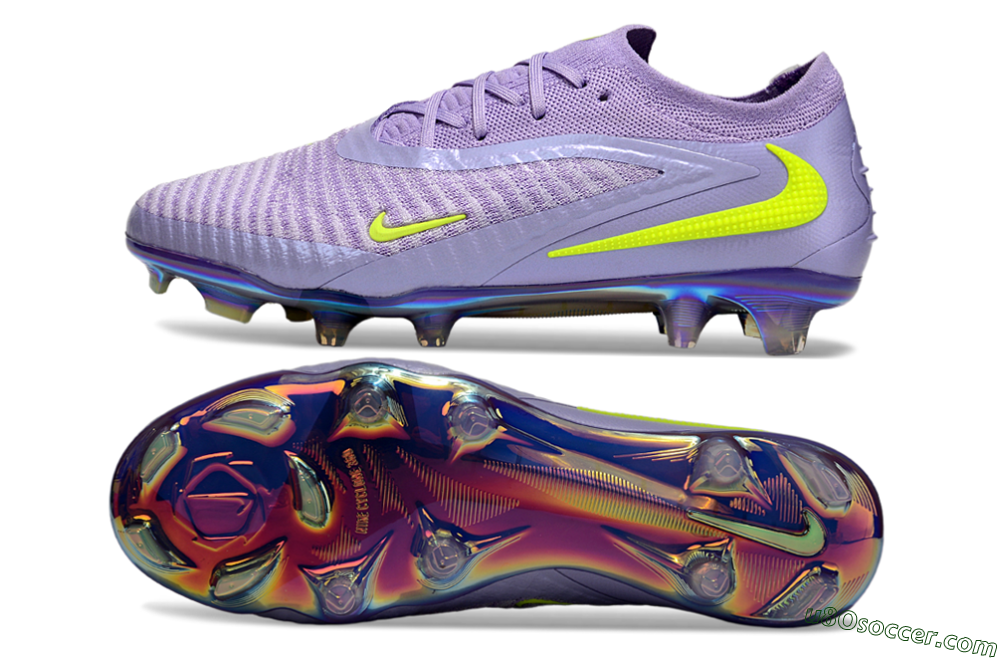 Nike Phantom 6 Low Elite FG Firm Ground Soccer Cleats - Purple/Yellow/Gold 0