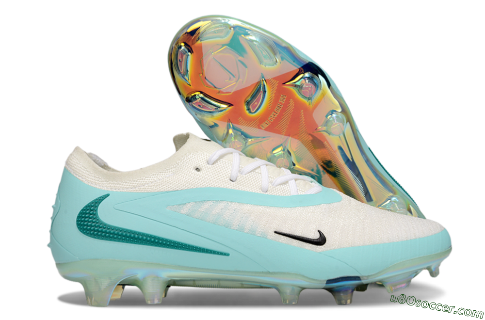 Nike Phantom 6 Low Elite FG Firm Ground Soccer Cleats - Beige/Jade/Gold 1