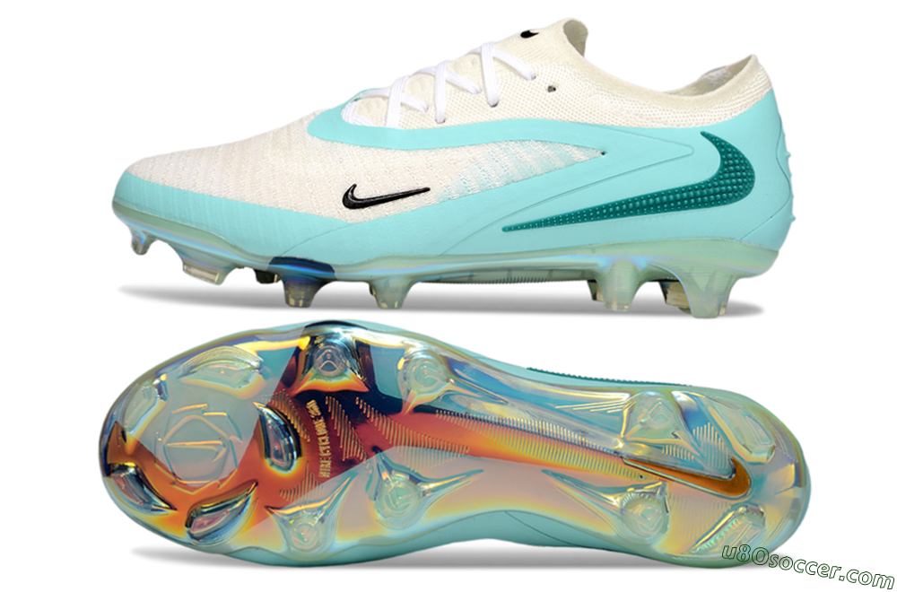 Nike Phantom 6 Low Elite FG Firm Ground Soccer Cleats - Beige/Jade/Gold 0