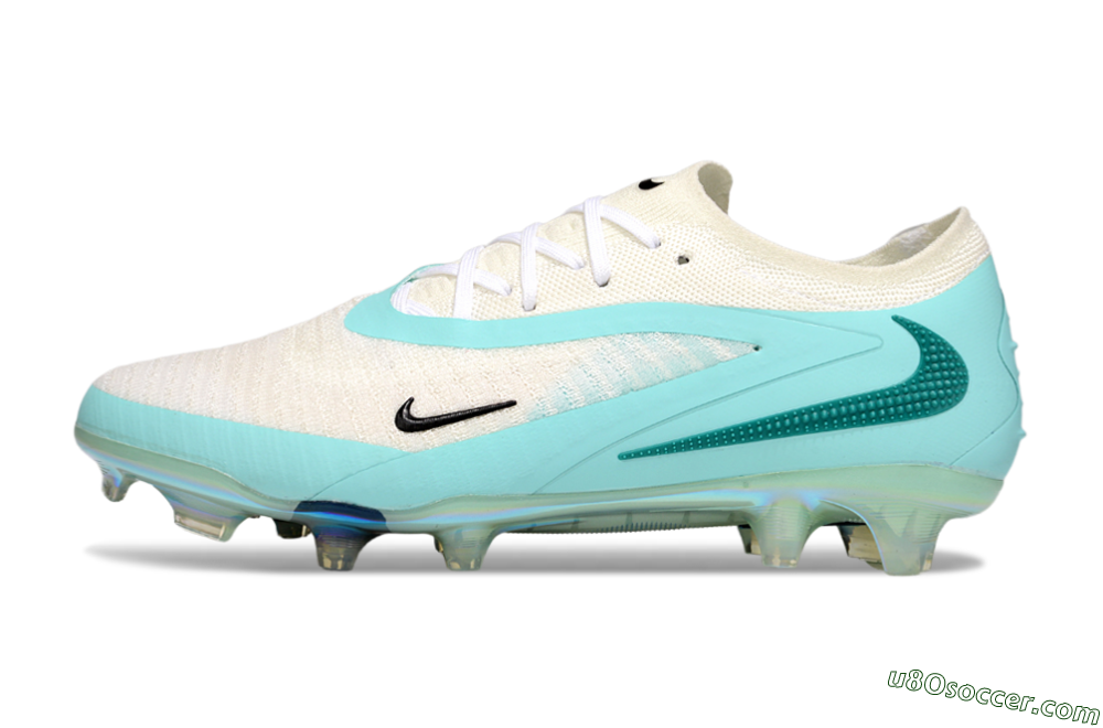 Nike Phantom 6 Low Elite FG Firm Ground Soccer Cleats - Beige/Jade/Gold 2