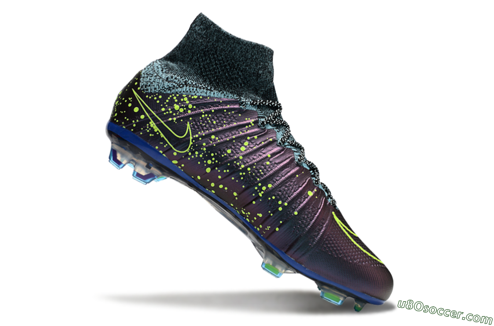 Nike Mercurial Superfly 4 Elite FG Firm Ground Soccer Cleats - Purple/Yellow/Blue 4