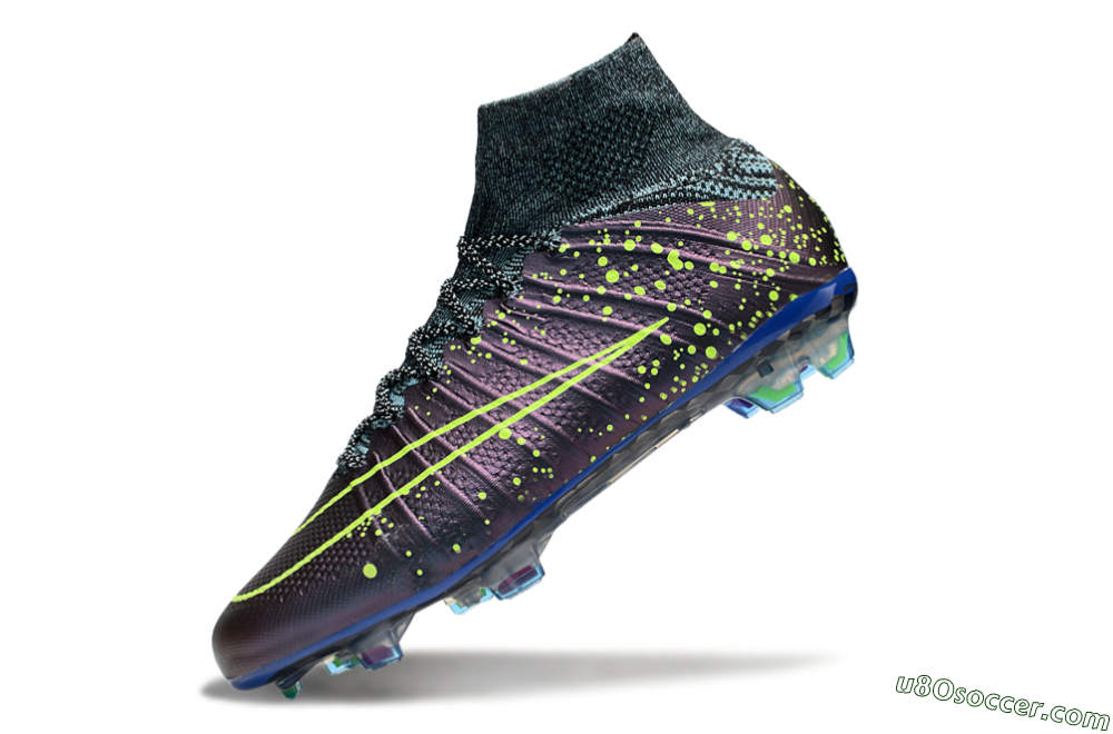Nike Mercurial Superfly 4 Elite FG Firm Ground Soccer Cleats - Purple/Yellow/Blue 5