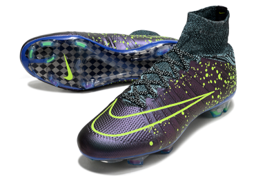 Nike Mercurial Superfly 4 Elite FG Firm Ground Soccer Cleats - Purple/Yellow/Blue