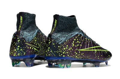 Nike Mercurial Superfly 4 Elite FG Firm Ground Soccer Cleats - Purple/Yellow/Blue