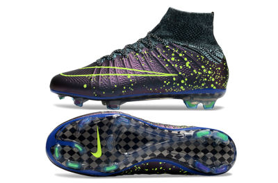 Nike Mercurial Superfly 4 Elite FG Firm Ground Soccer Cleats - Purple/Yellow/Blue
