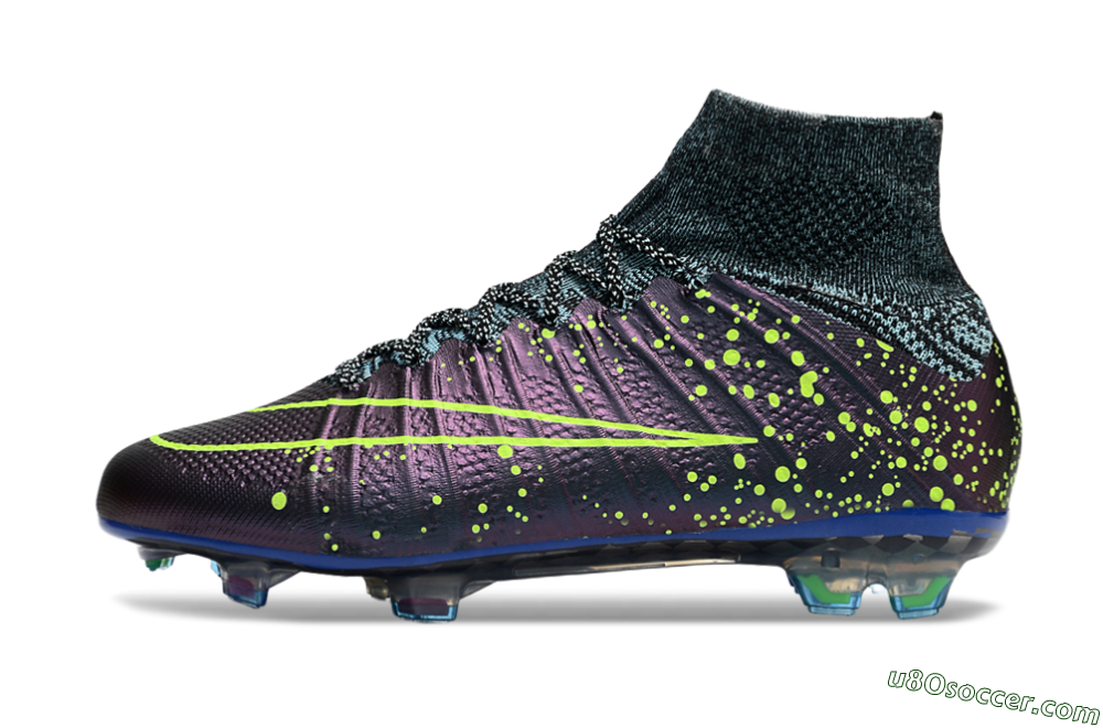 Nike Mercurial Superfly 4 Elite FG Firm Ground Soccer Cleats - Purple/Yellow/Blue 2