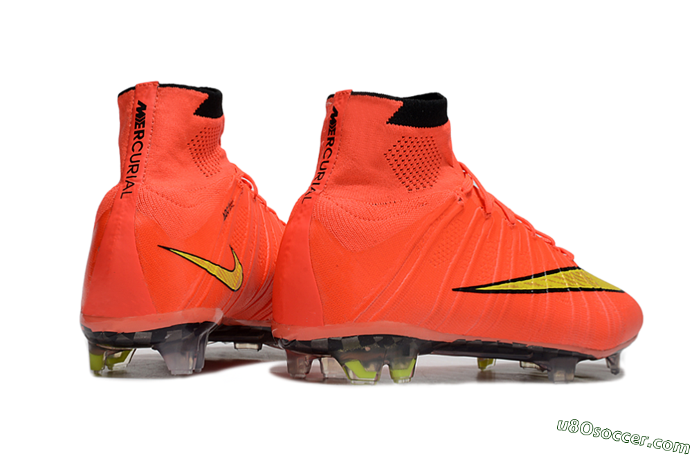 Nike Mercurial Superfly 4 Elite FG Firm Ground Soccer Cleats - Red/Black/Yellow 6