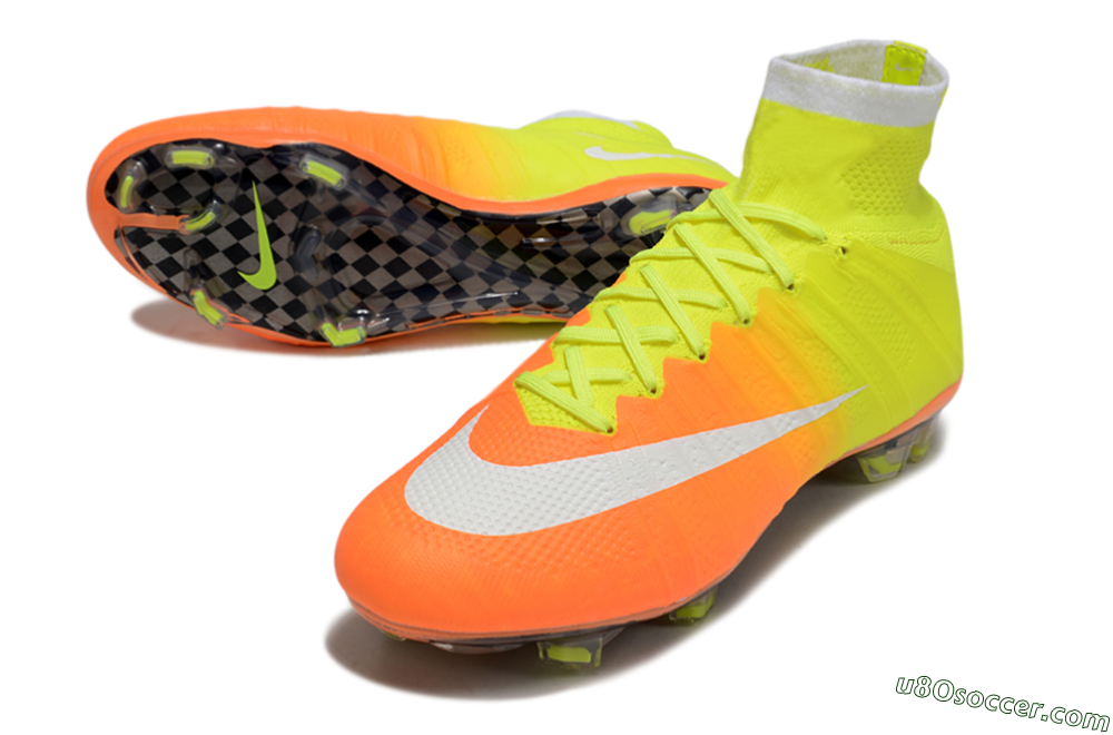 Nike Mercurial Superfly 4 Elite FG Firm Ground Soccer Cleats - Yellow/White/Orange 3