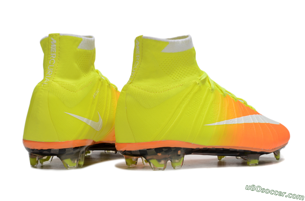 Nike Mercurial Superfly 4 Elite FG Firm Ground Soccer Cleats - Yellow/White/Orange 6