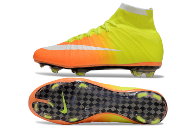 Nike Mercurial Superfly 4 Elite FG Firm Ground Soccer Cleats - Yellow/White/Orange